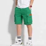 Kids cargo shorts with large pockets
