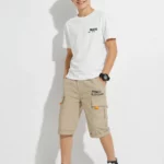 Long cargo shorts for boys
