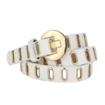 Gold leather belt