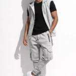 Light gray cargo joggers