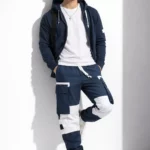 Blue and white cargo pants