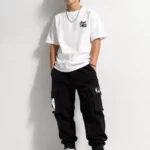 Boys black K&K joggers cargo pants