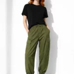 Women's khaki green cargo pants