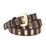 Gold leather belt