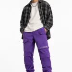 Men's urban purple cargo pants
