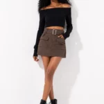 Chic cargo skirt shorts