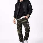 Men's camo print cargo pants