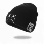 Street style grumpy face beanie