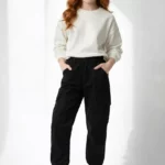 Girls black sport cargo pants