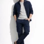 Navy blue chino cargo pants