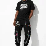 Men's multicolor streetwear cargo pants
