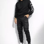 Black shadow men's cargo pants
