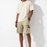 Blue men's cargo shorts