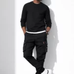 Black hip hop cargo pants
