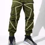 Reflective line cargo pants
