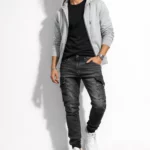 Men's blue slim cargo jeans