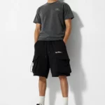 Green skater cargo shorts