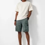 Blue men's cargo shorts