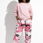 Pink camo cargo pants